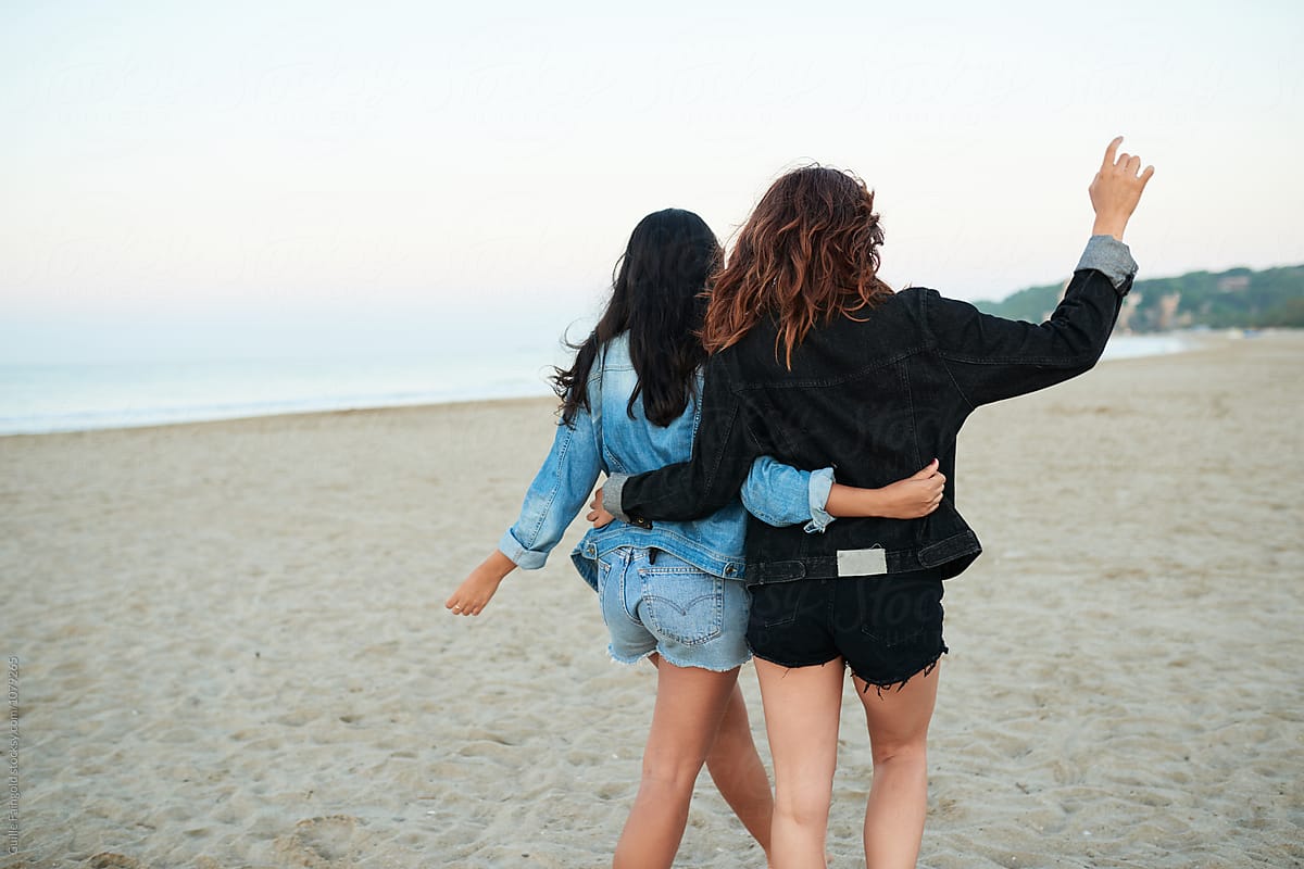 Girls Walking On Beach By Stocksy Contributor Guille Faingold Stocksy