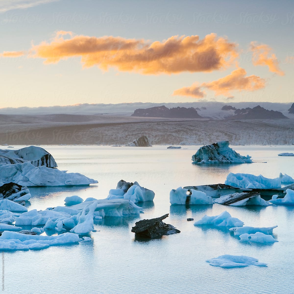 Iceland Jokulsarlon Glacial River Lagoon Icebergs By Stocksy