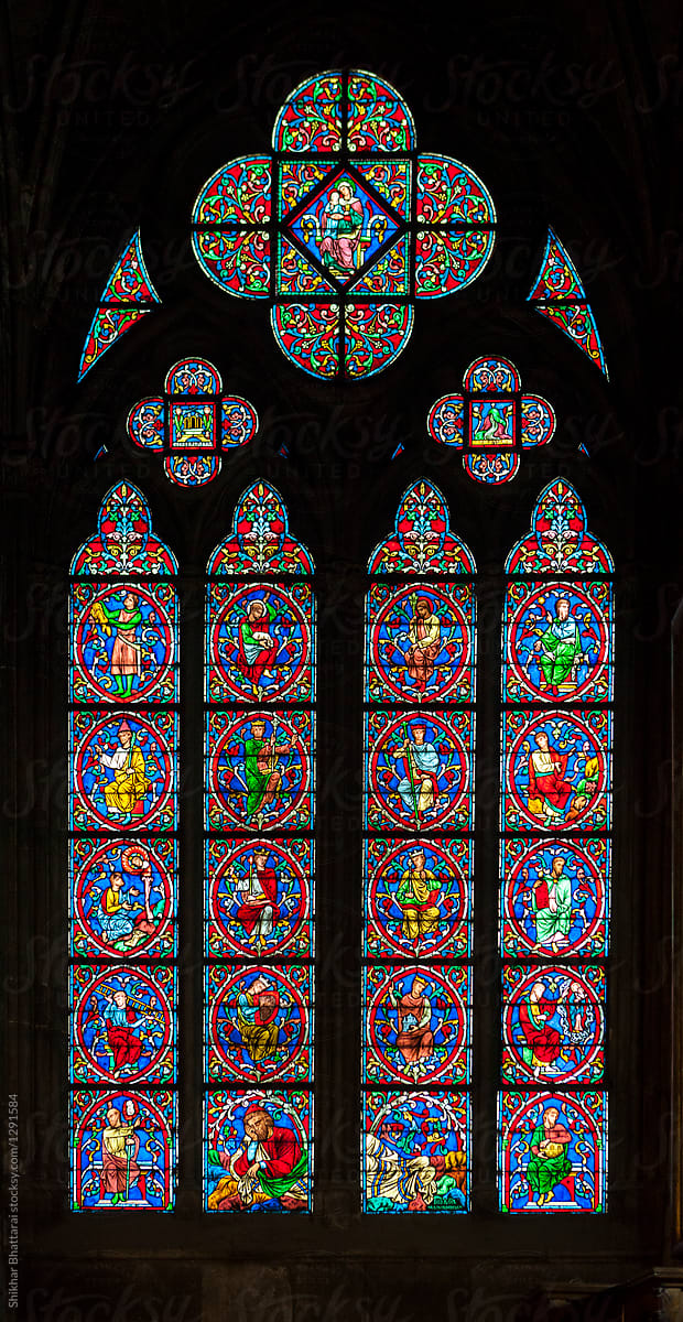 Stained Glass Windows Of Notre Dame De Paris By Shikhar Bhattarai