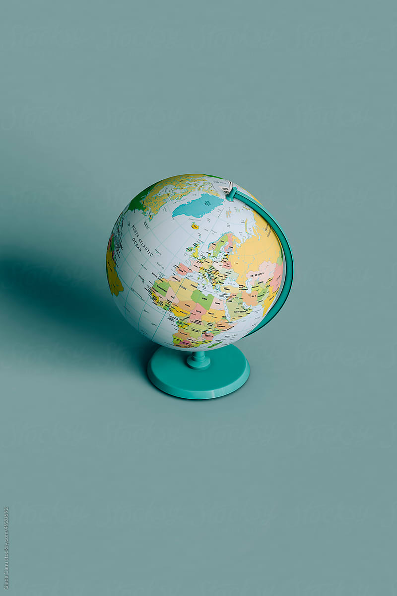 a globe . 3d render
