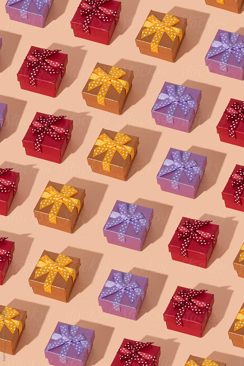 mosaic of some gift boxes