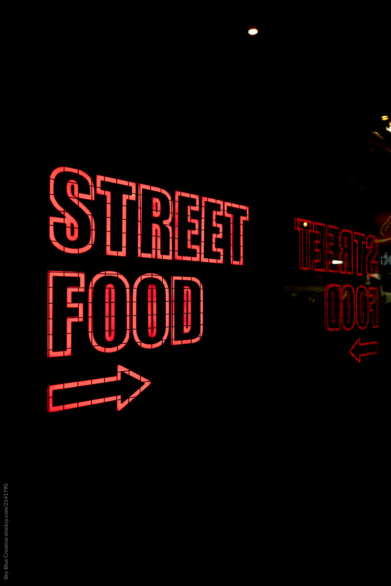 Street food neon