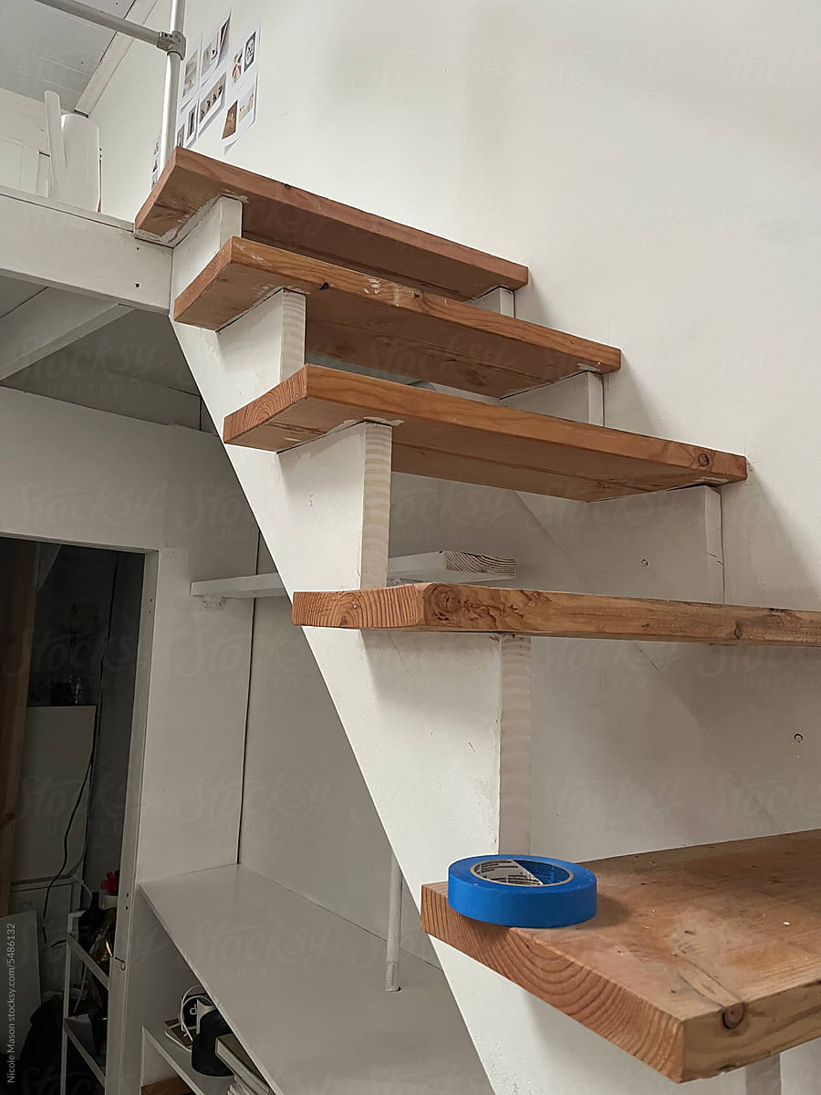 set of stairs before renovation