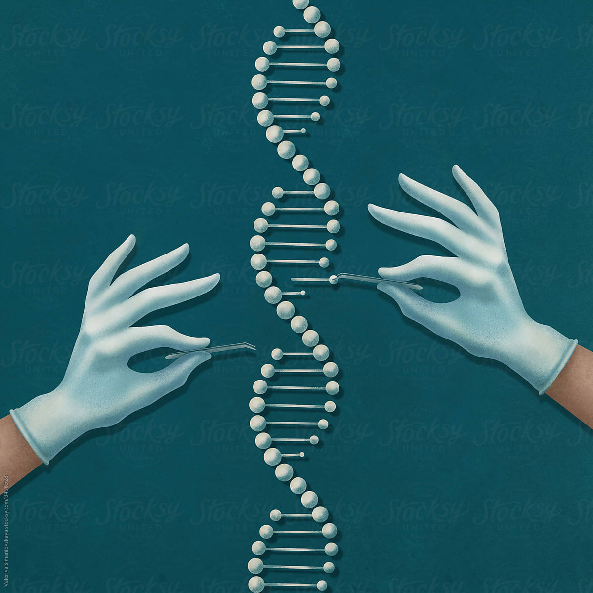 Illustration of DNA testing