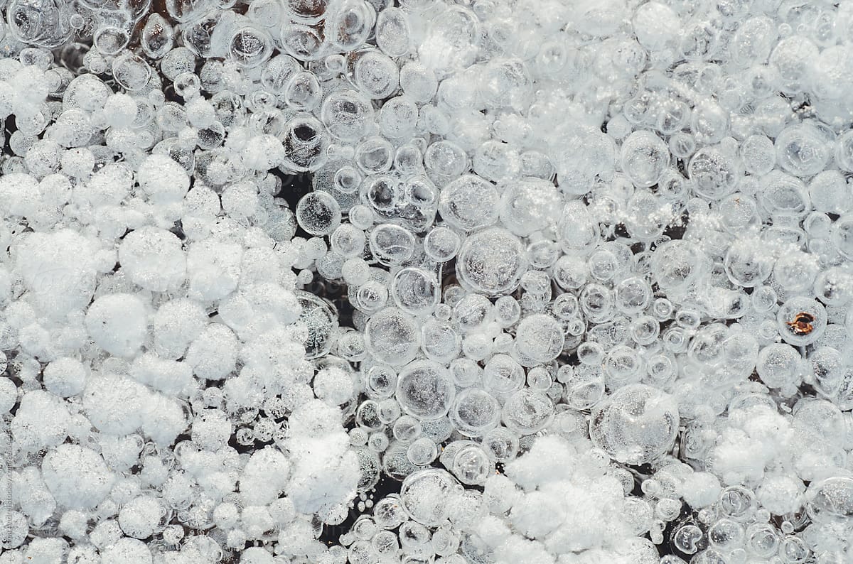 abstract ice bubbles