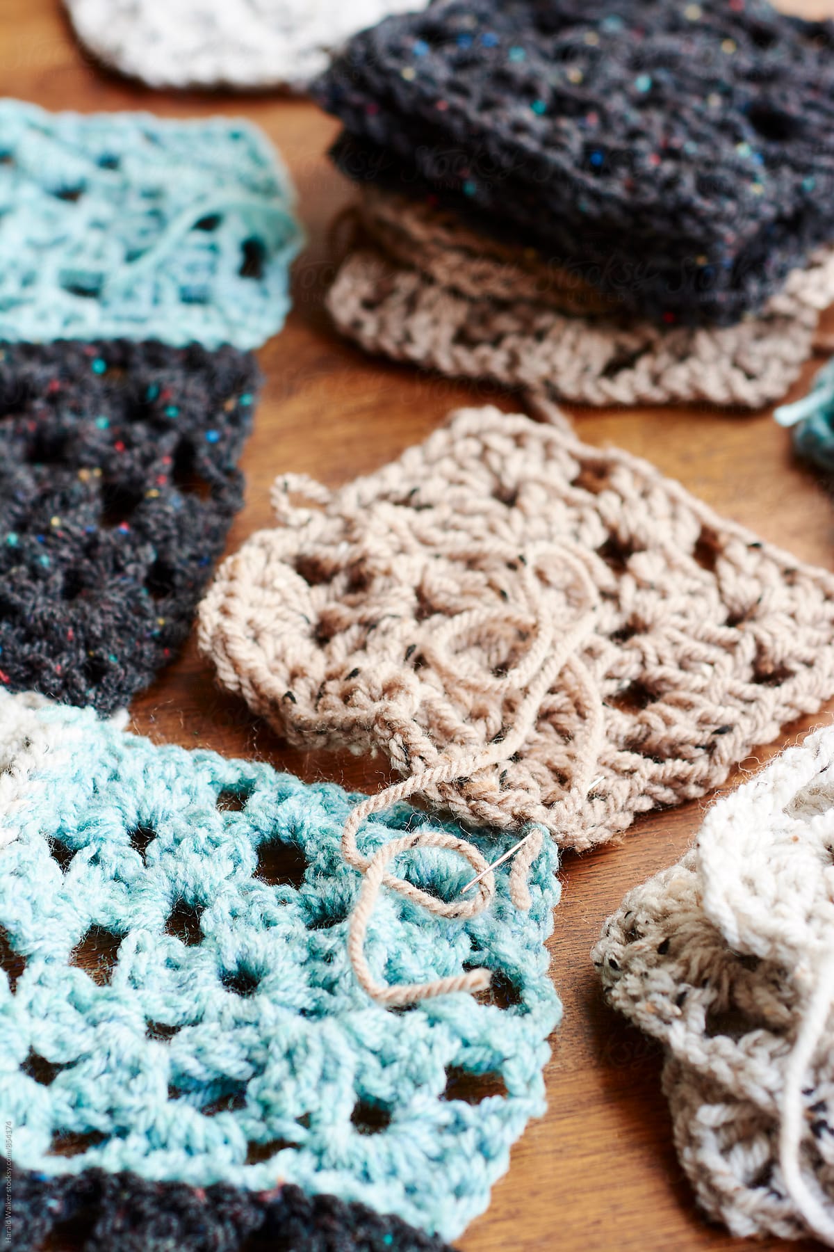 Making a crochet blanket