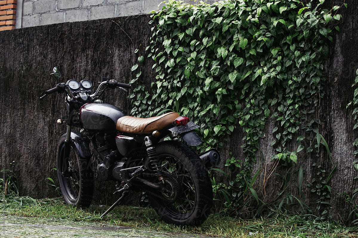 A vintage motorbike