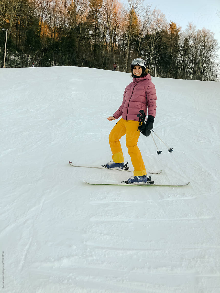 UGC of woman skiing