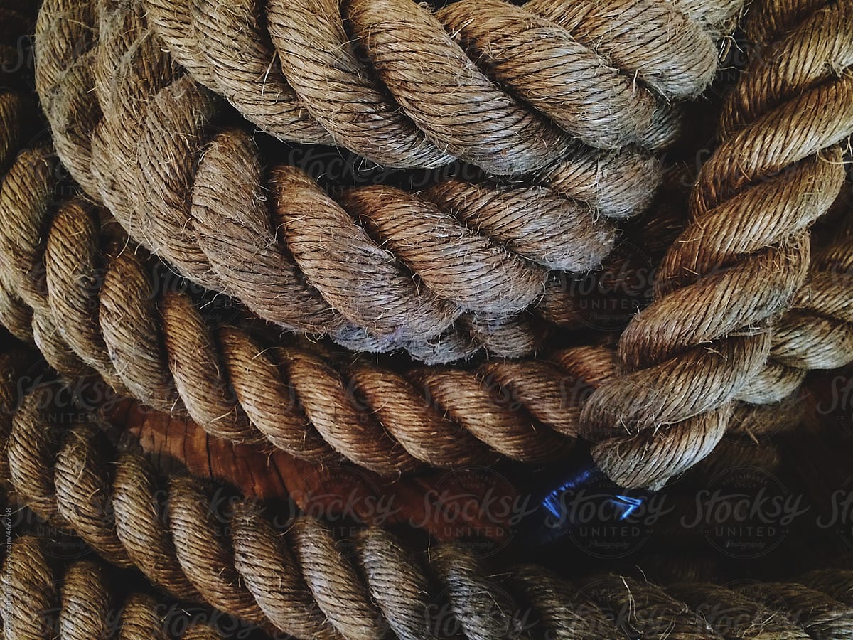 Pile Of Old Thick Nautical Sailing Rope Cord by Stocksy