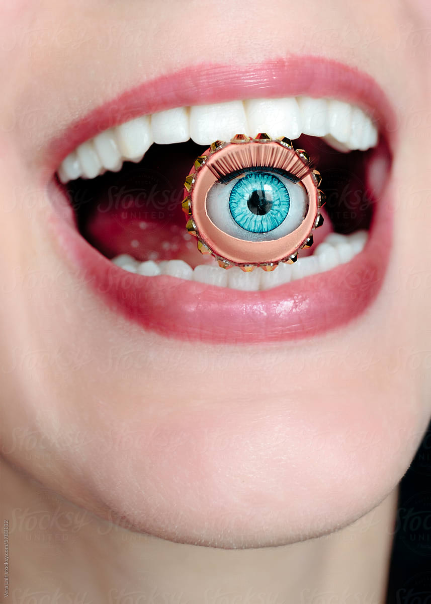 an eye between the teeth