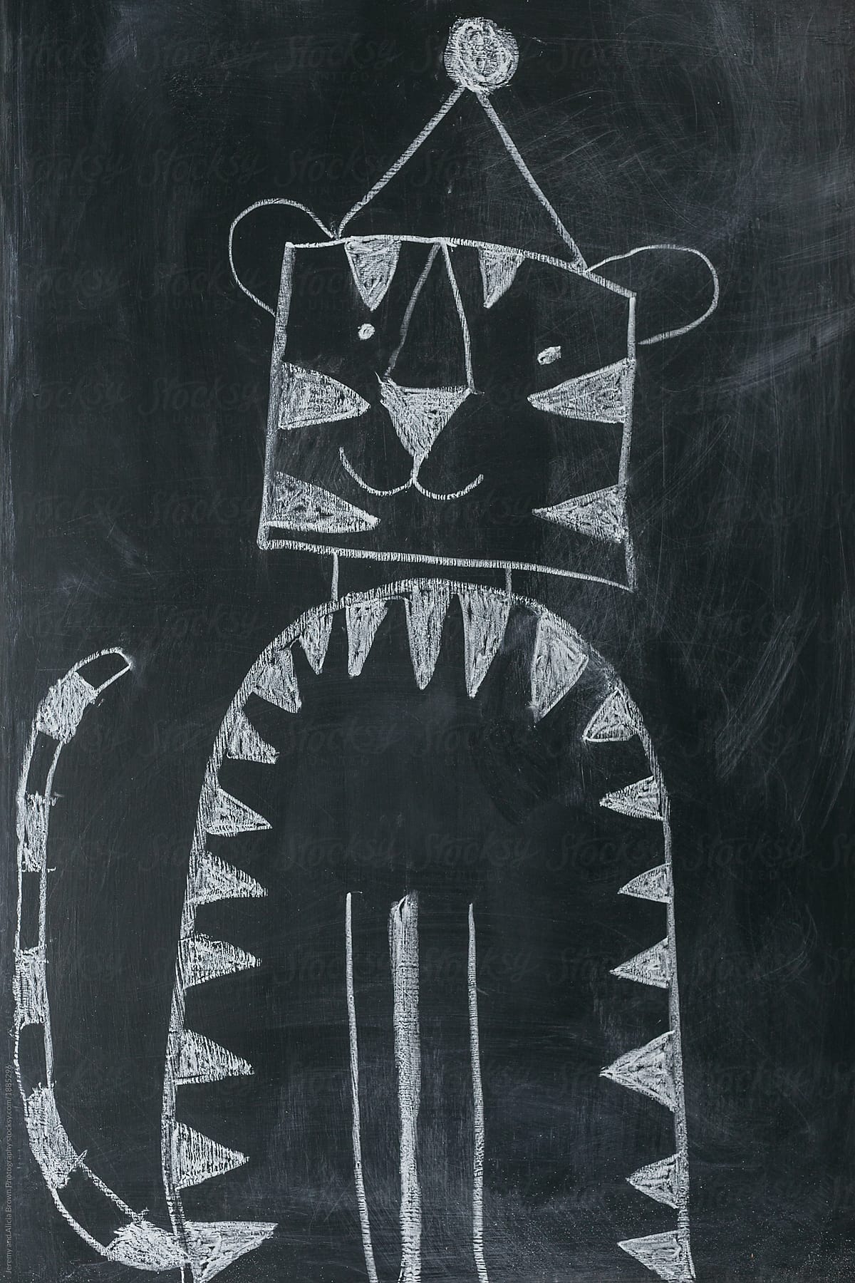 Chalkboard Party Tiger