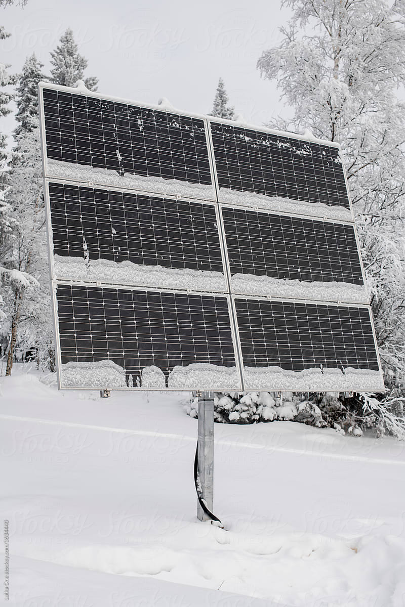 Solar Panel During Winter