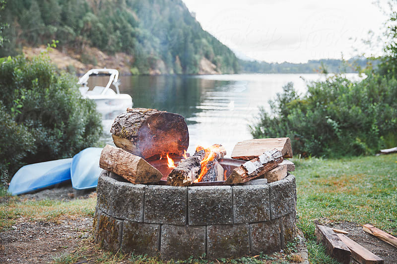 Bonfire at the lake