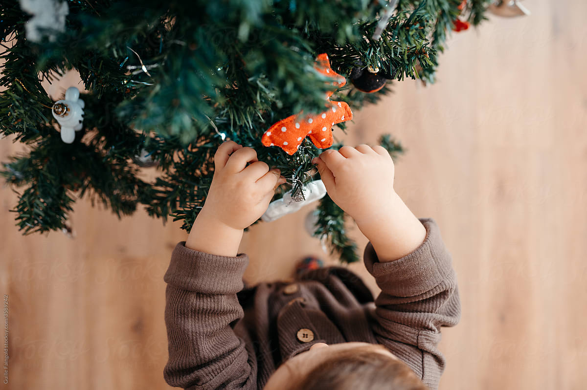 Baby hanging Christmas ornament
