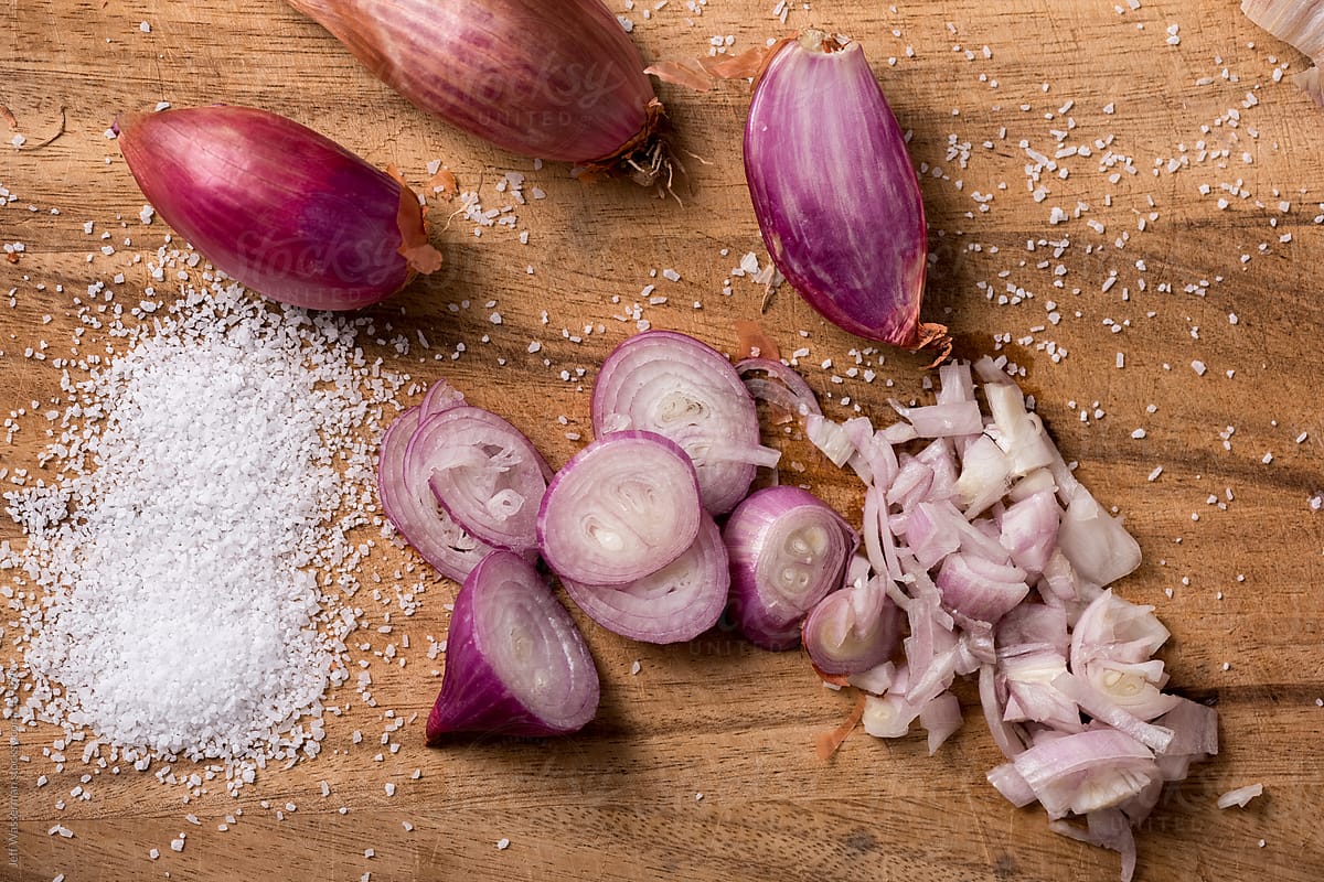 Shallots -  ingredients for Baked Stuffed Tomatoes