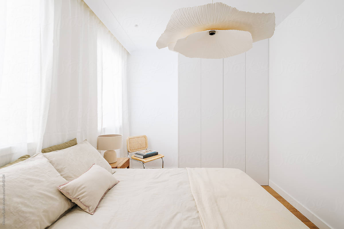 Bright warm white bedroom