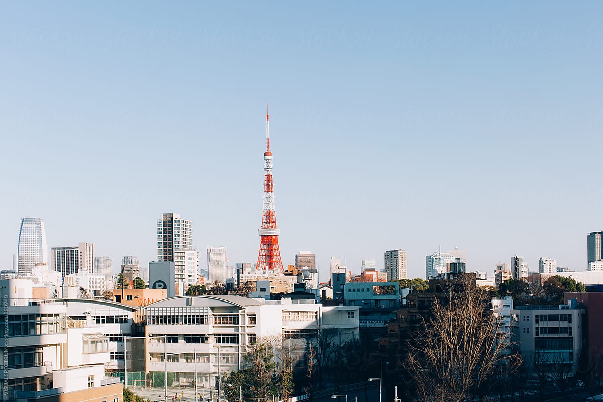 Japan - Tokyo Tower on Sunny Day