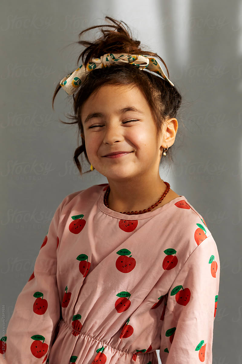 happy little girl portrait