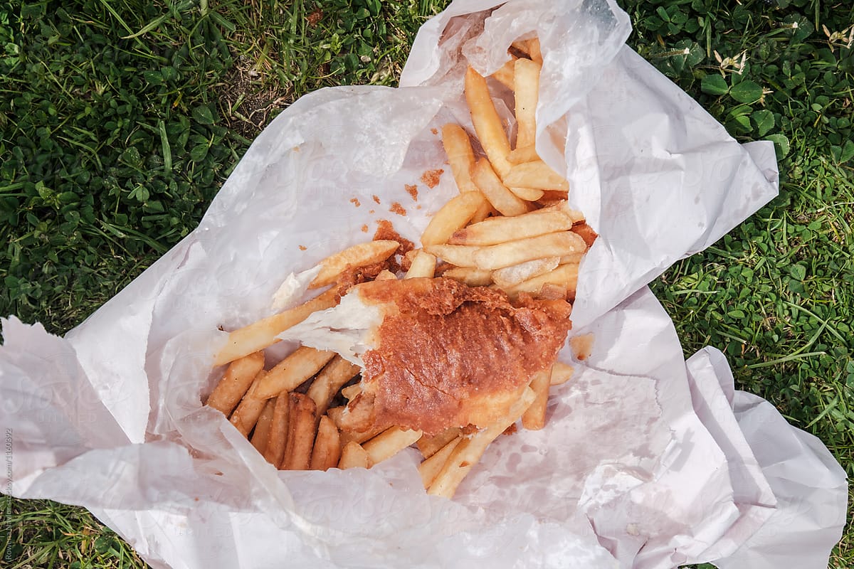 Fish and Chips on the grass