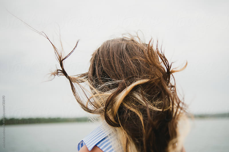 Girl s Hair  Blowing in the Wind  by michelle edmonds 