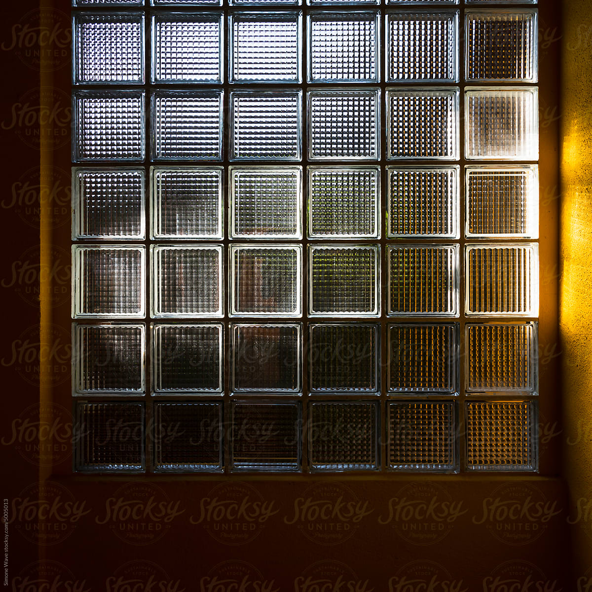 Glass block window background