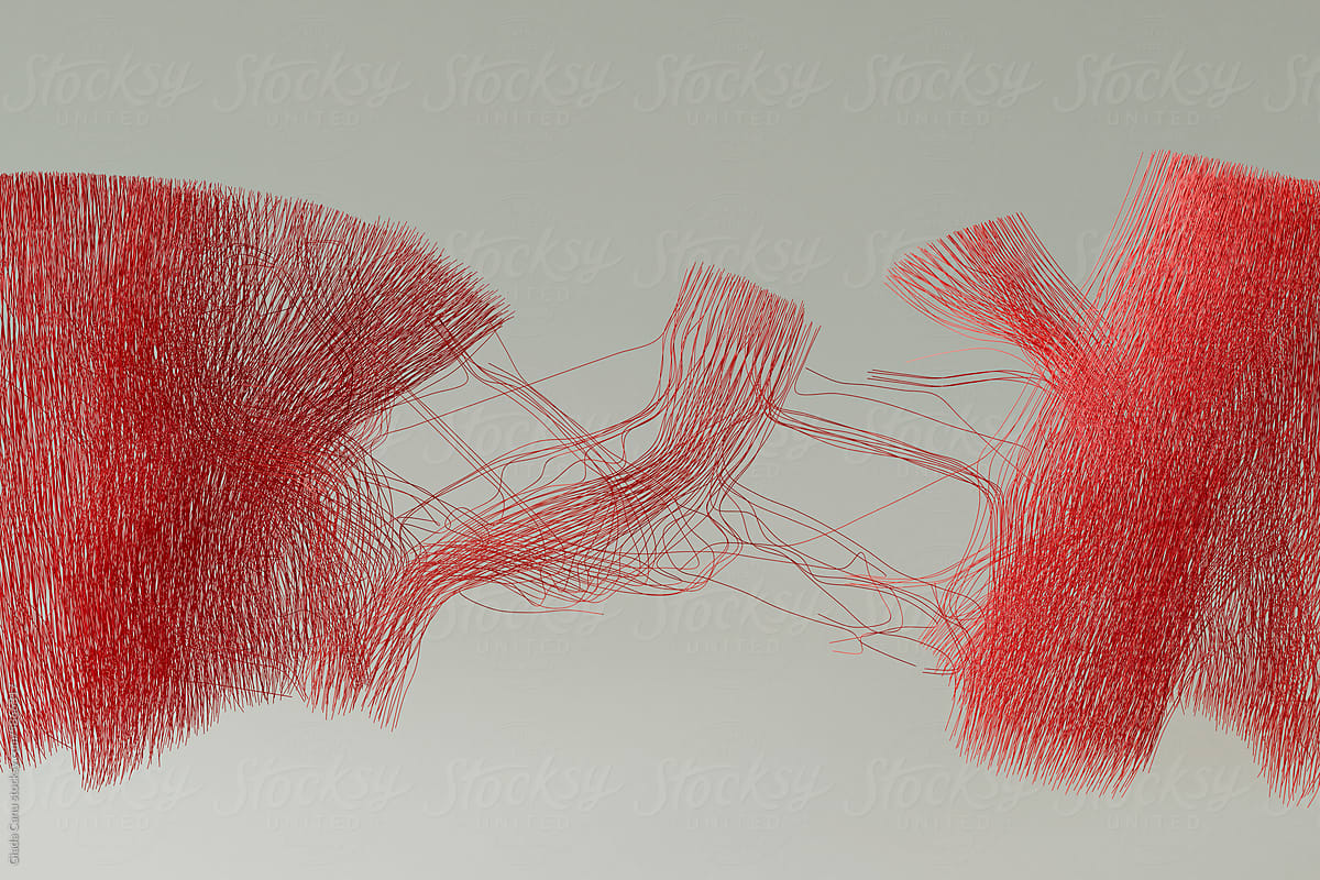 Abstract Red Threads Interaction