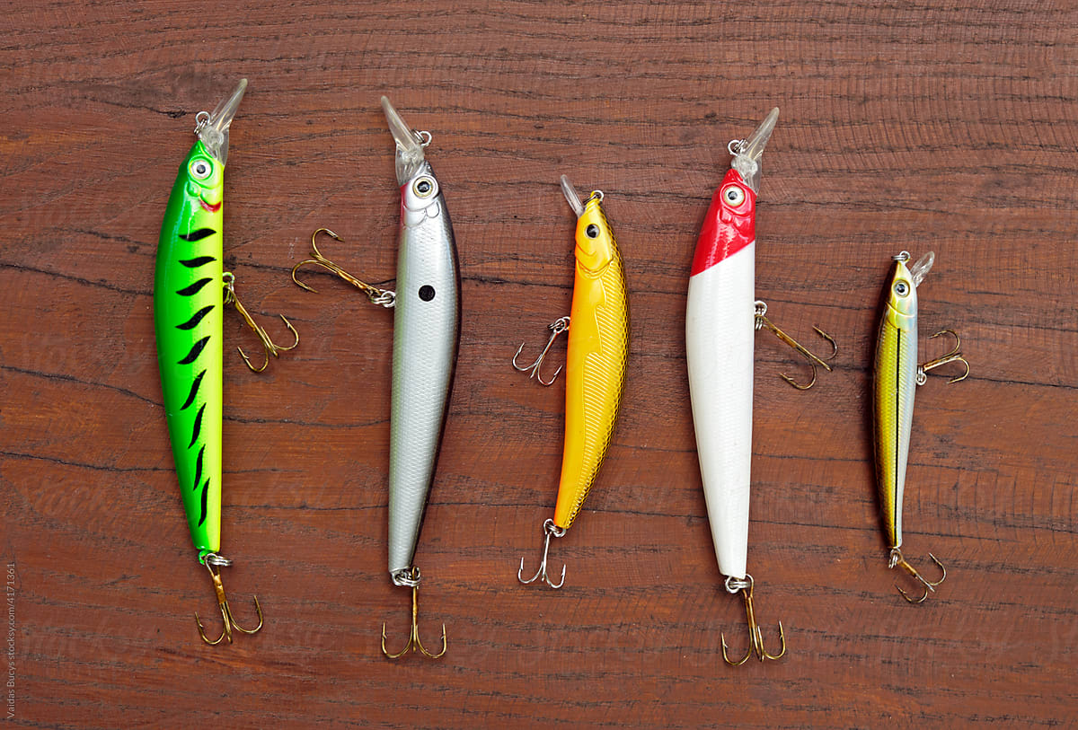 Collection of colorful fishing lures