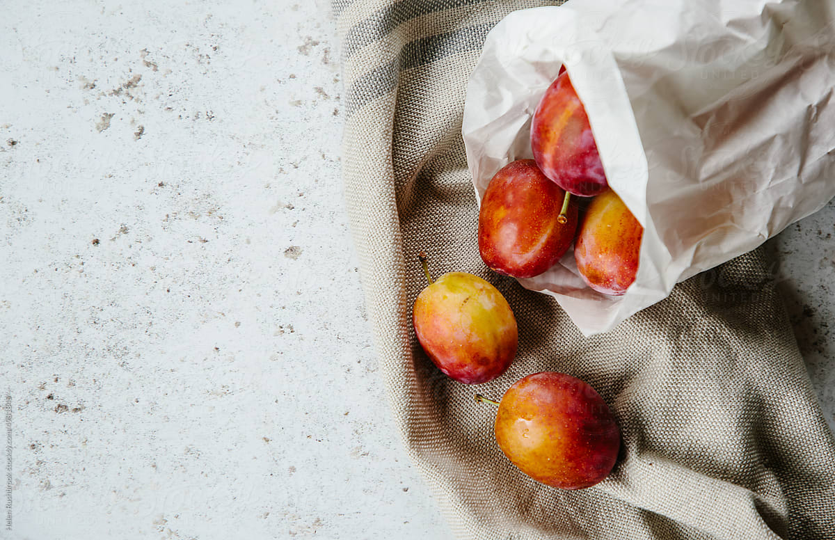 Fresh seasonal plums