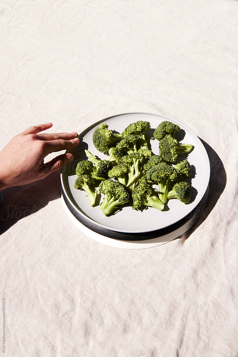 Plate with broccoli