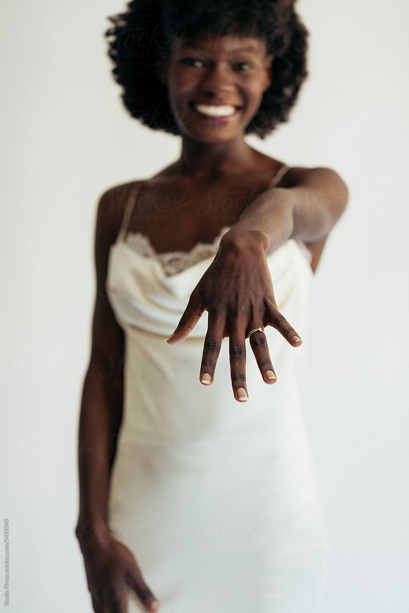 Bride Showing Her Wedding Ring