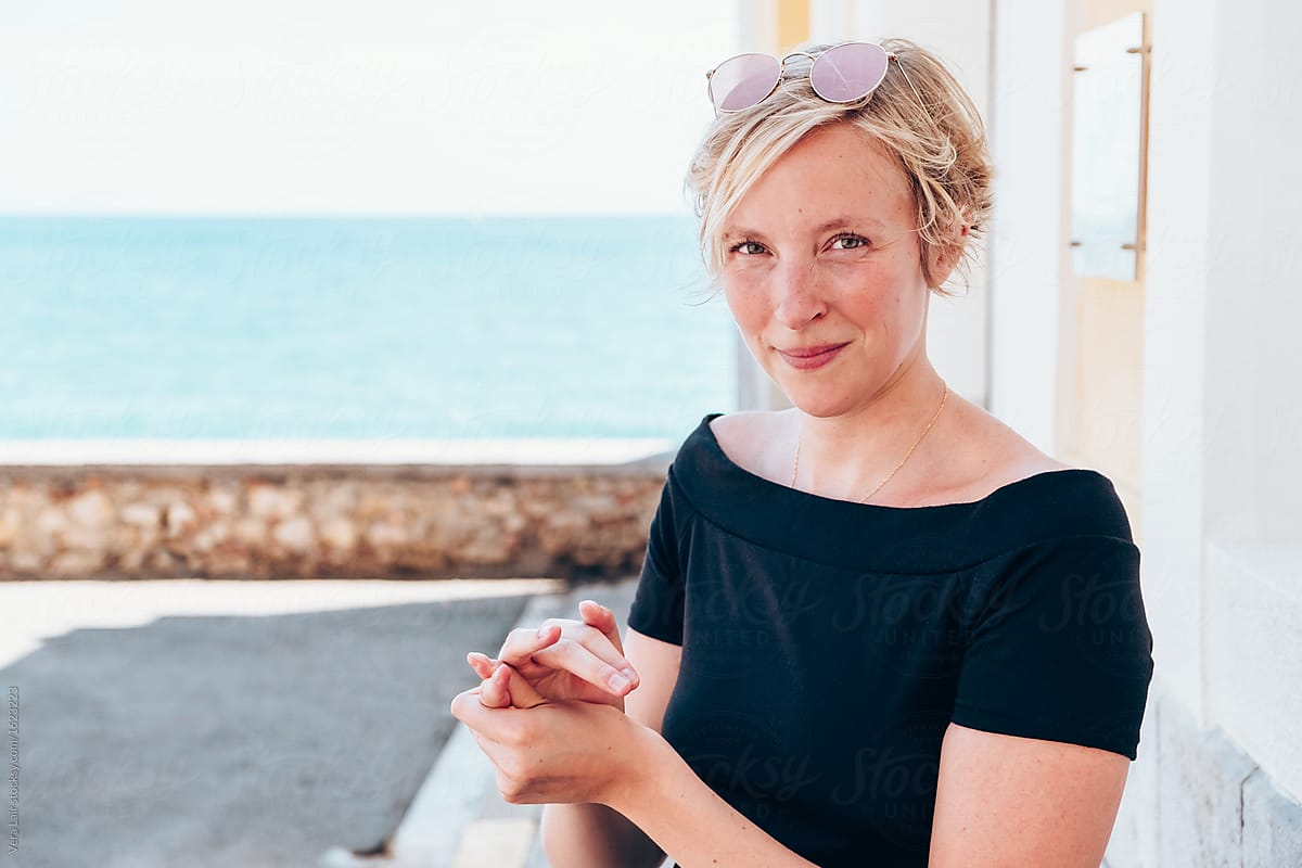 Beautiful Blonde Woman By The Sea By Stocksy Contributor Vera Lair