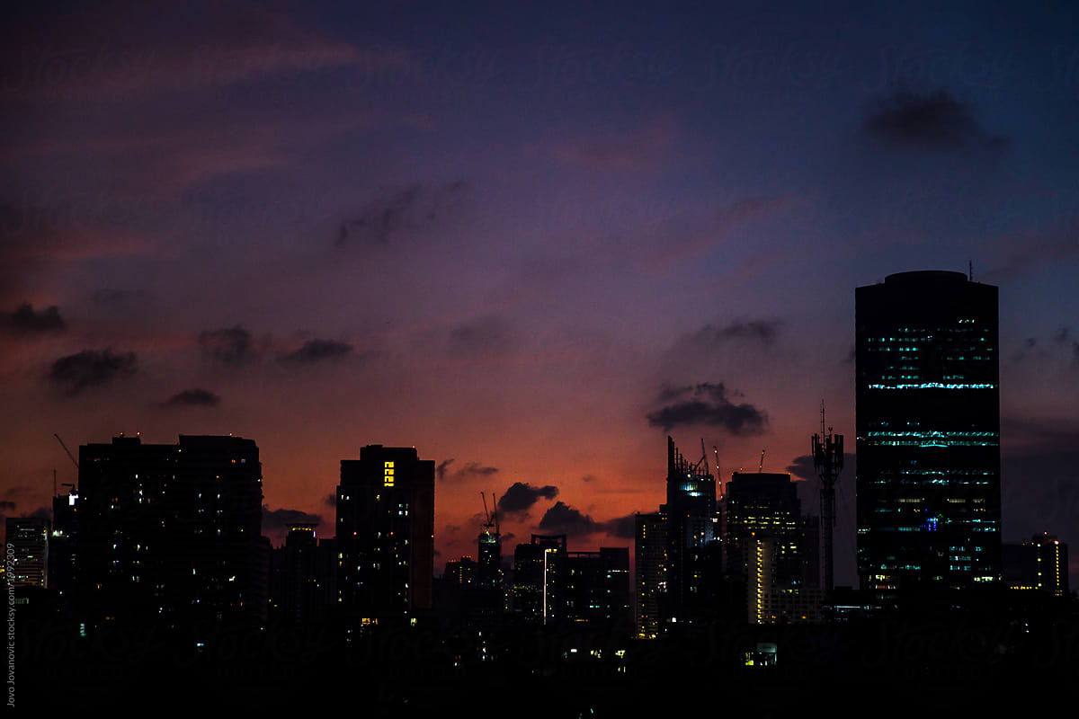 Bangkok - Colorful sunset