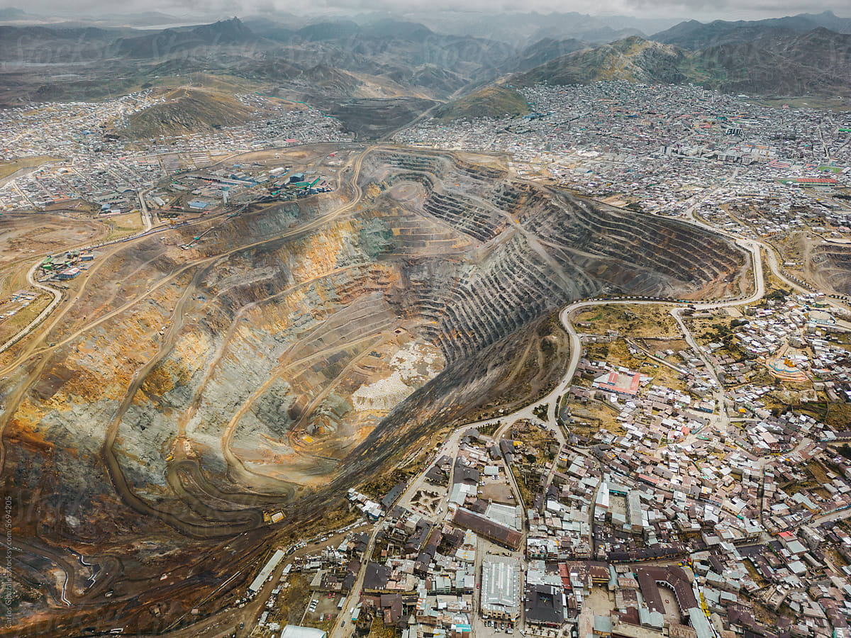 City in Open Pit Mine