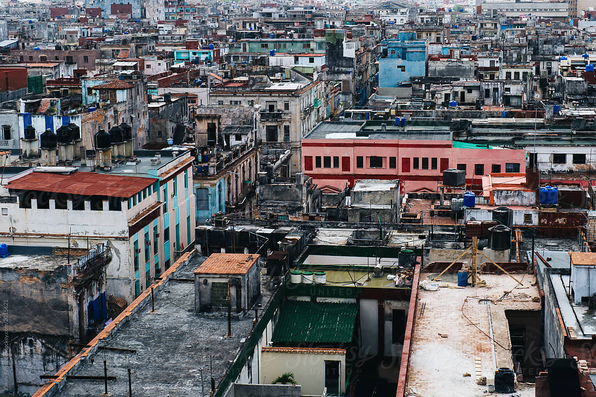 Havana cityscape shot above