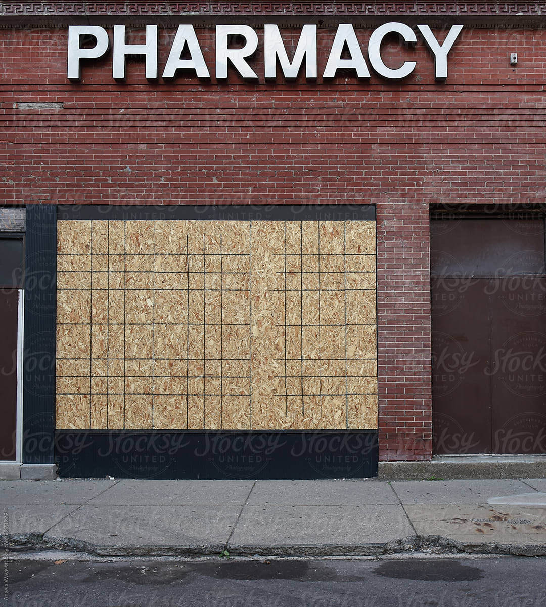 New York Pharmacy Boarded Up Store