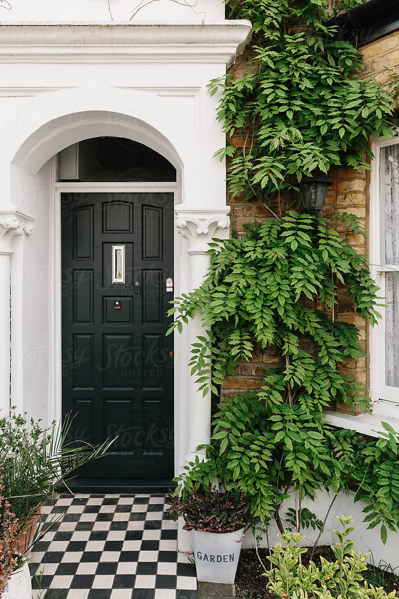 Front door entrance of a London home.