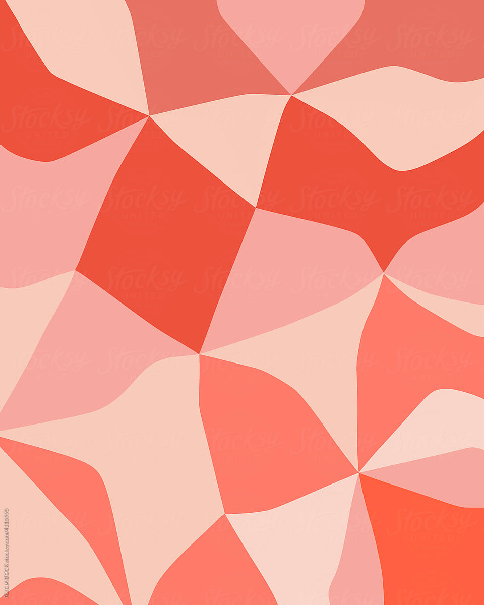 Abstract Geometric Pattern In Shades Of Pink