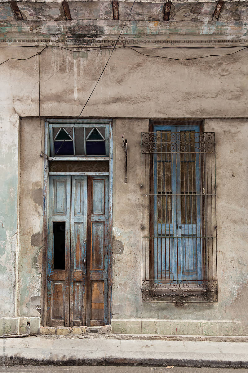 Rustic doorway in Havana, Cuba