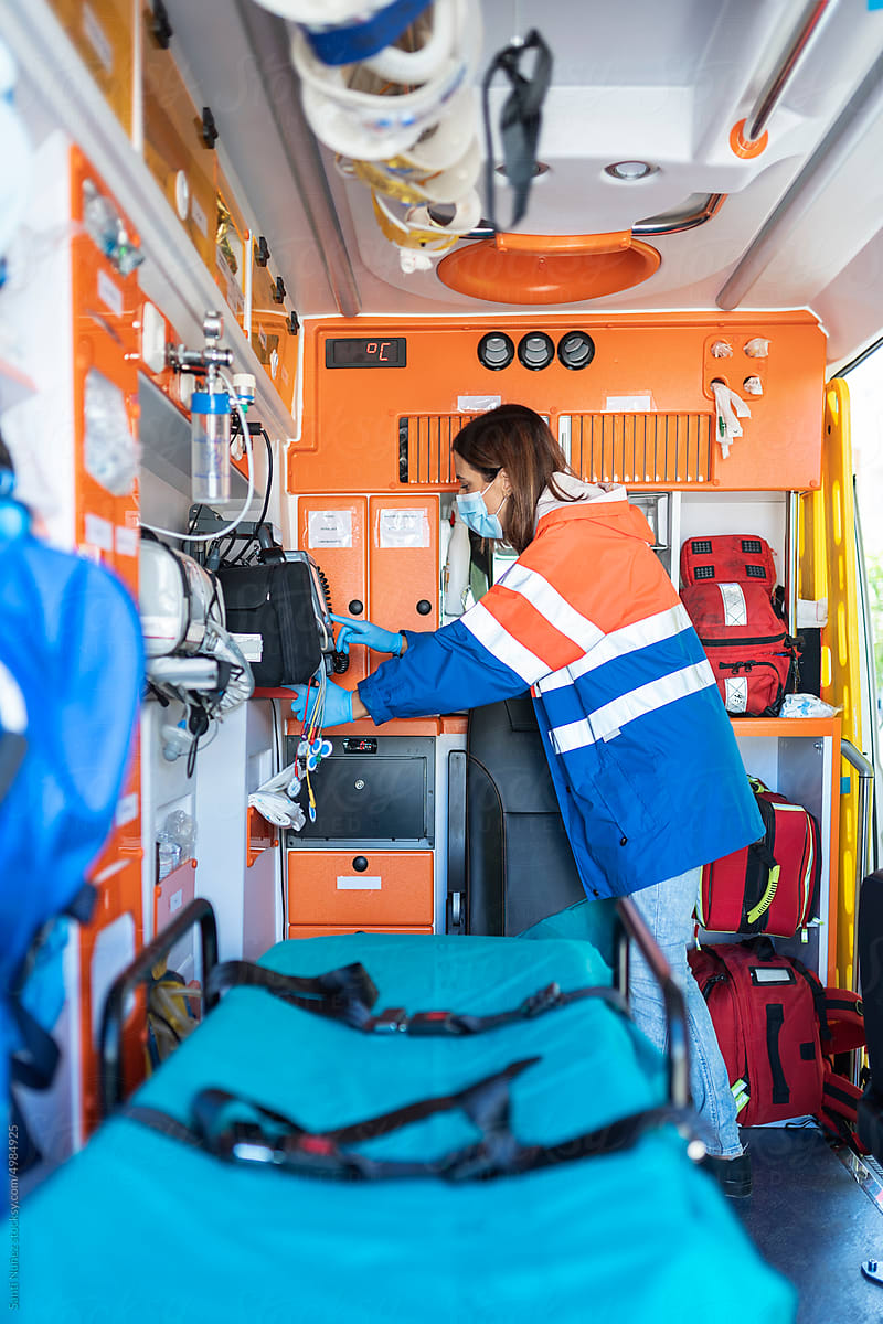 Paramedic Working In Ambulance