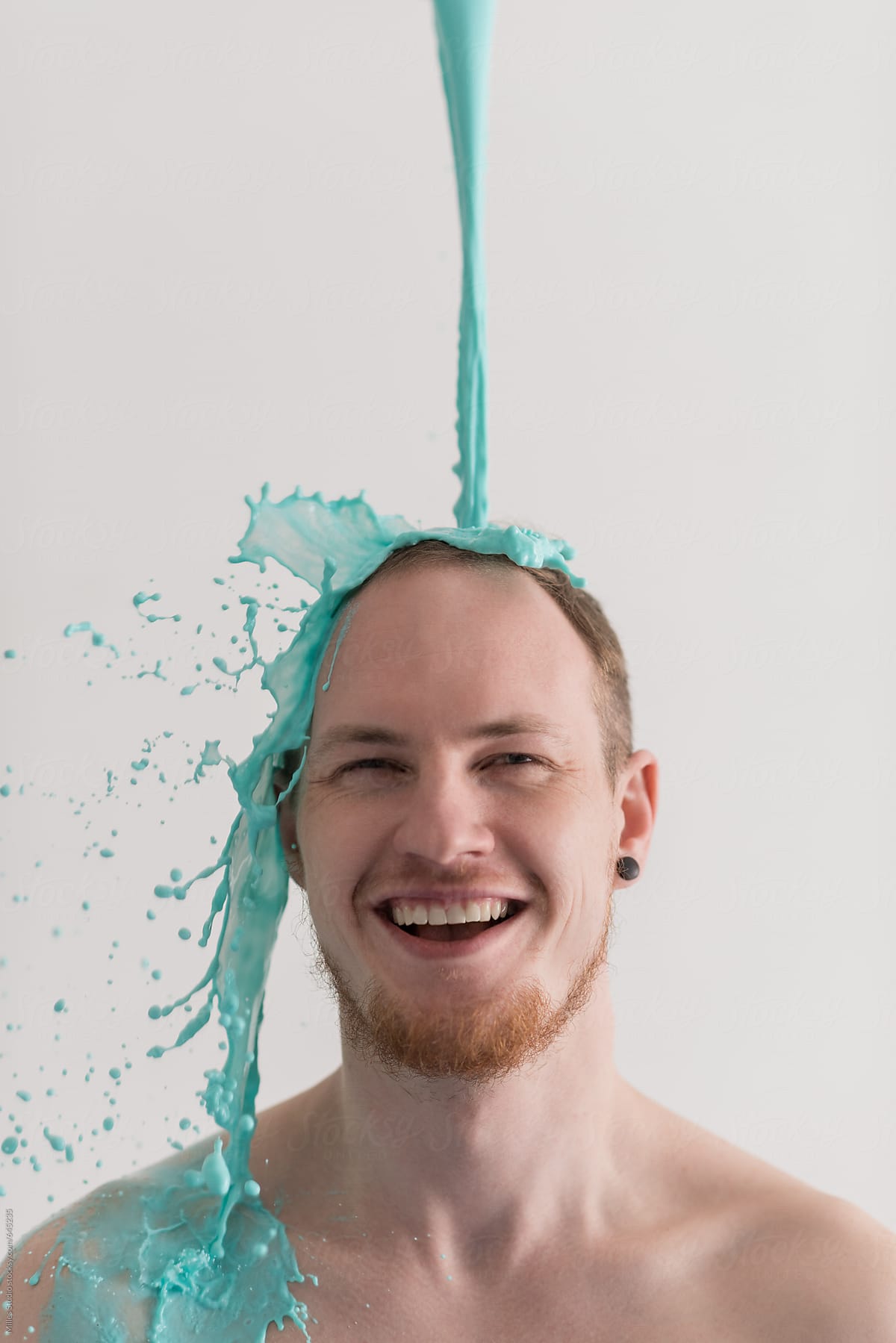 Man with Paint Splash