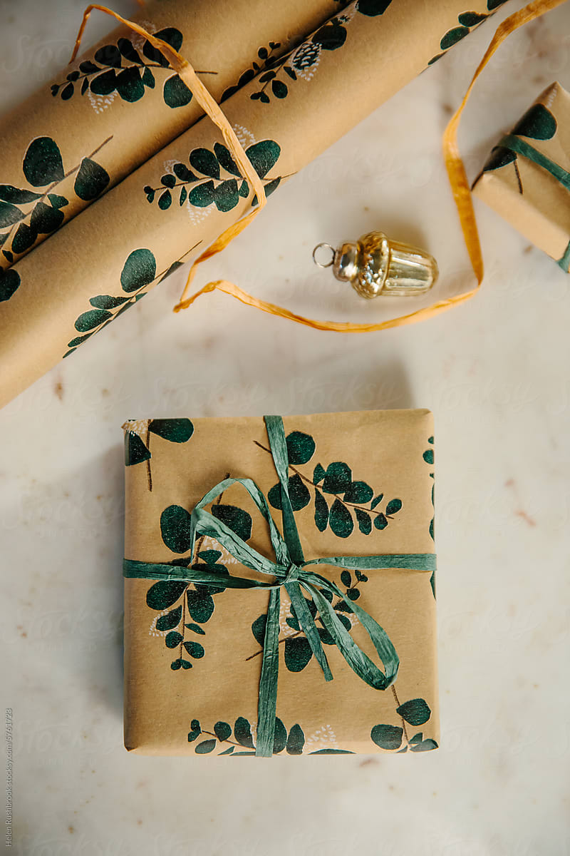 Christmas gifts wrapped in pretty paper