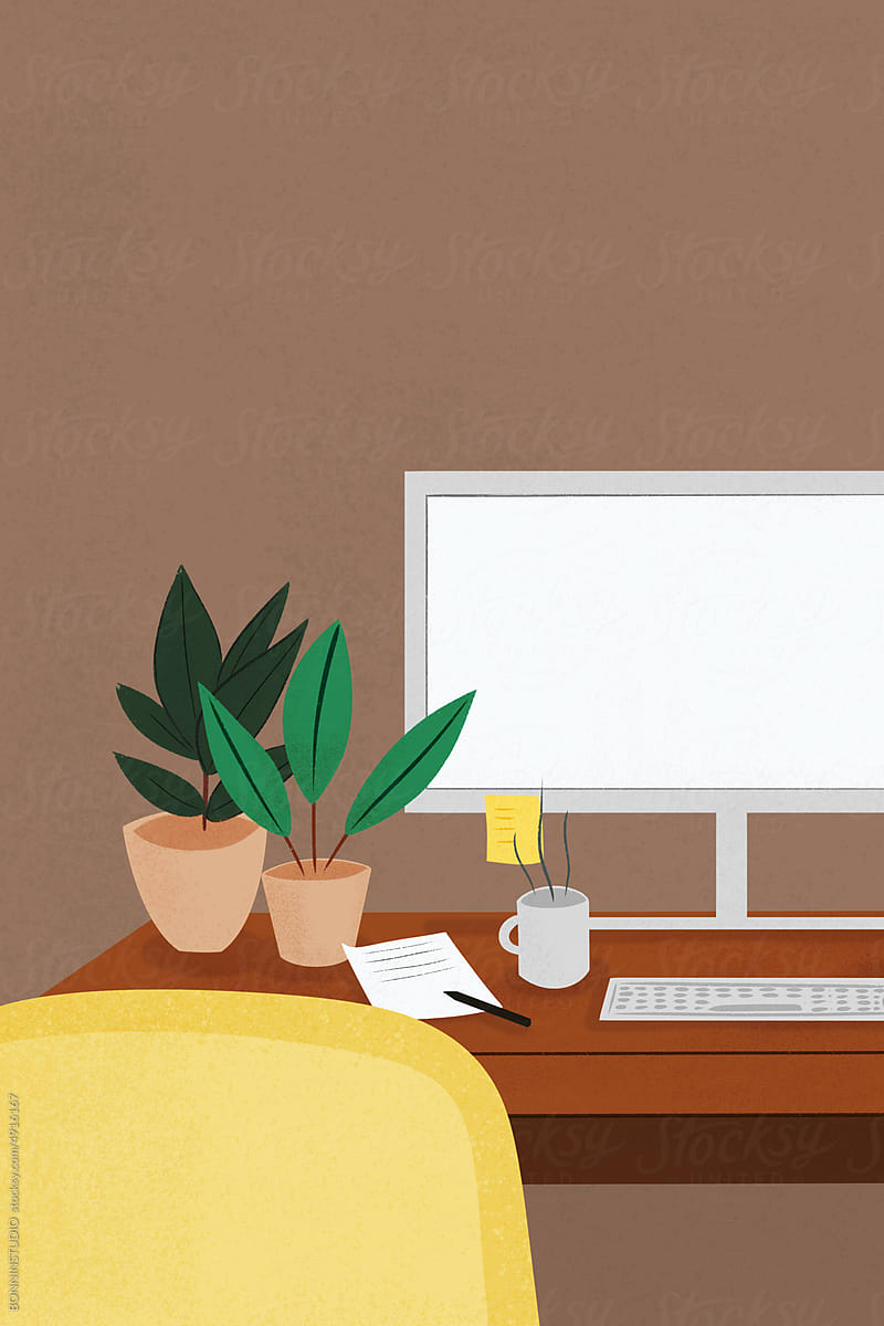 Modern desktop illustration
