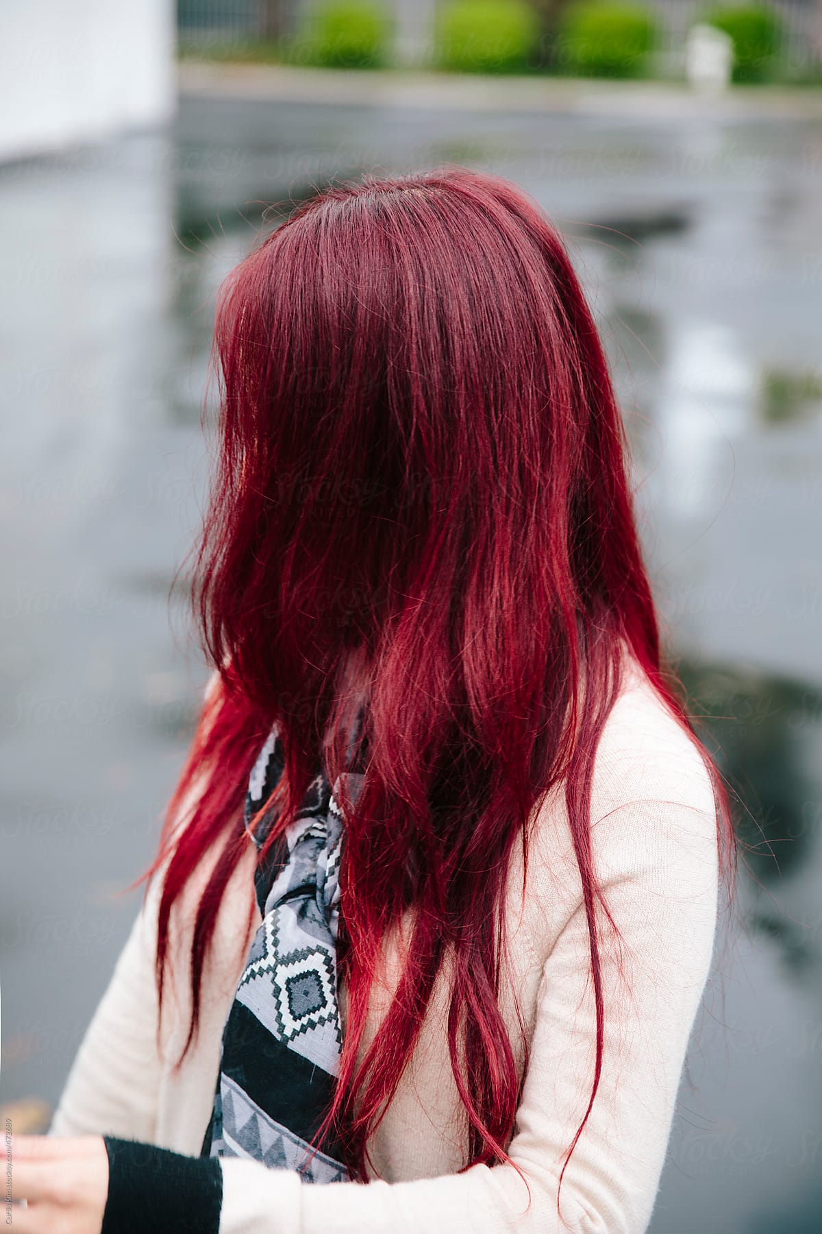 Asian Female With Striking Red Hair Del Colaborador De Stocksy Curtis Kim Stocksy