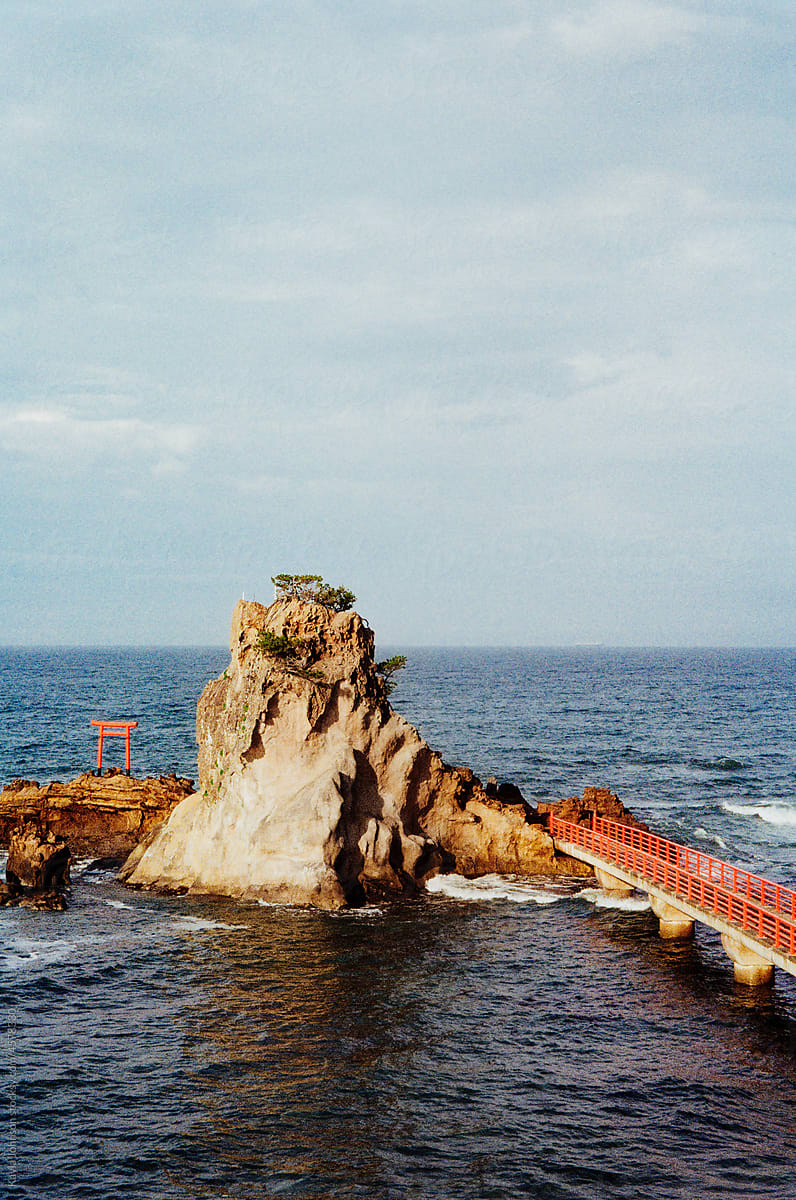 A seaside torii gate: portrait
