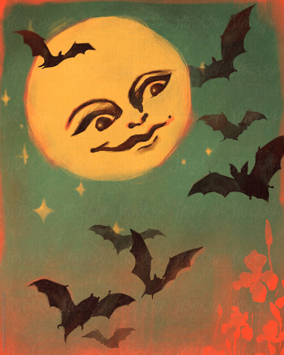 Moon and bat