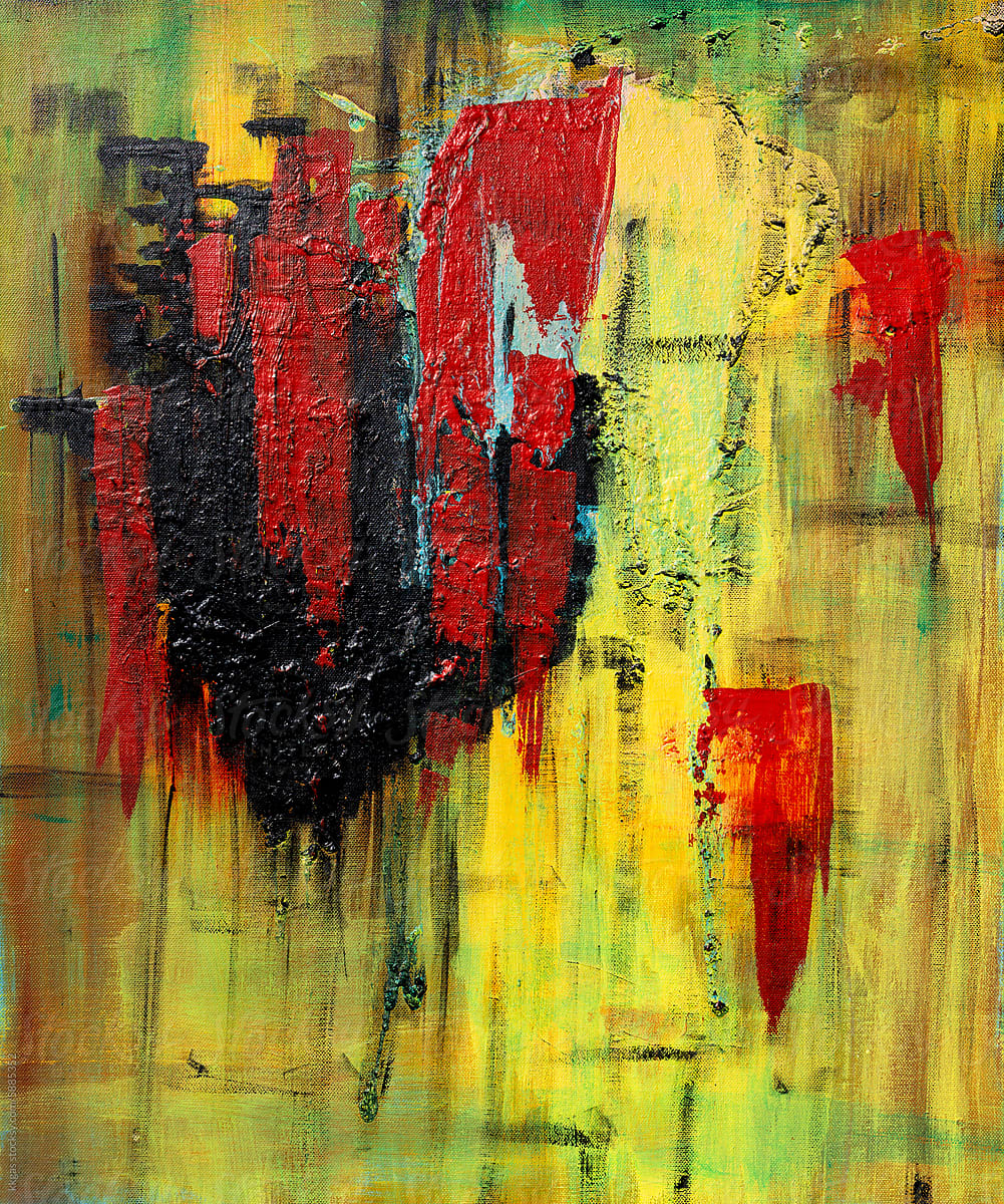 Broken heart abstract painting