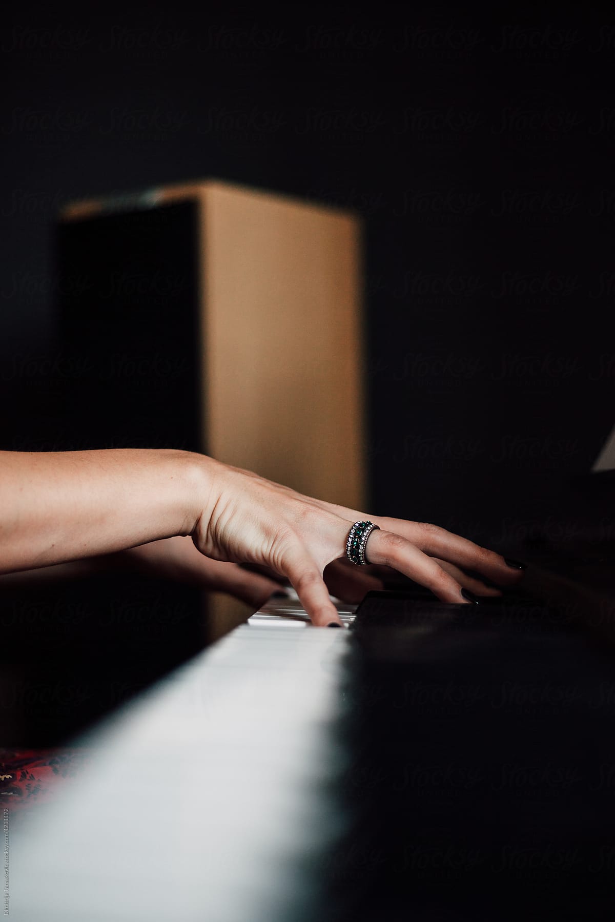 Hand On Piano.