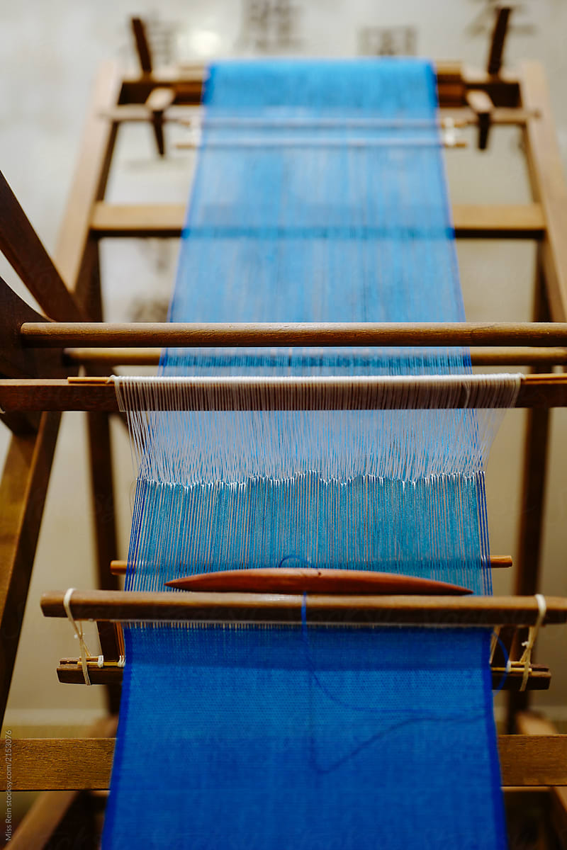 Wooden looms for Chinese silk tapestry