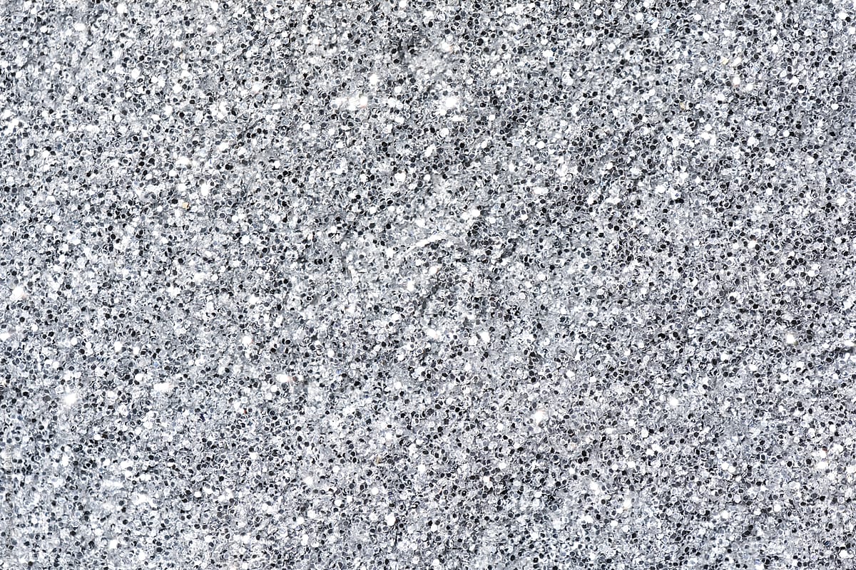 White Glitter Close-up by Stocksy Contributor Pixel Stories