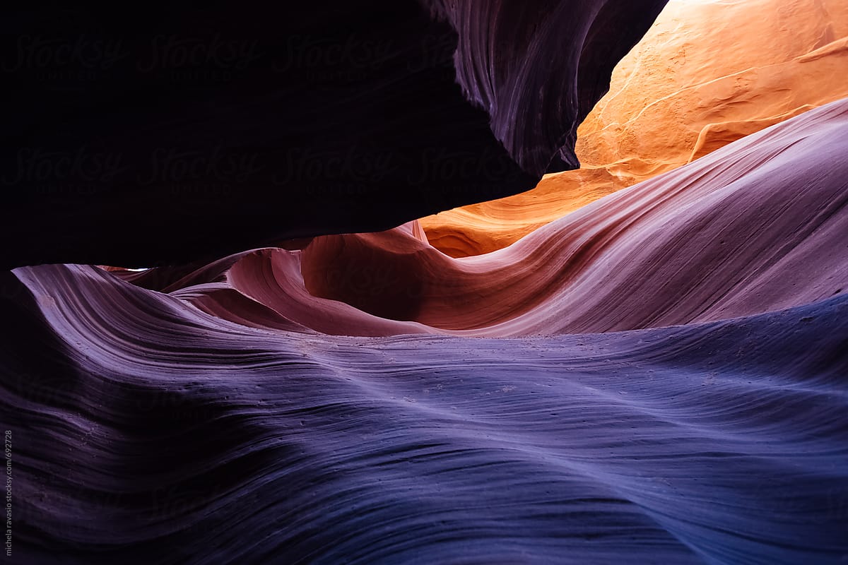 Colors and shapes in Antelope Canyon